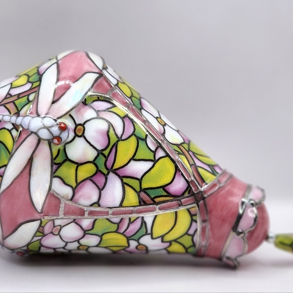 Pink Dogwood Bradford Editions Louis Tiffany Heirloom Porcelain Ornament 2001 - Picture 3 of 10